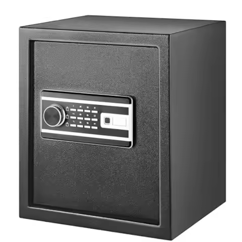 Safe Box 1.7 CU.FT Fingerprint Safe with 2 Keys and Digital Keypad Q235 Steel Safe for Storing Cash 