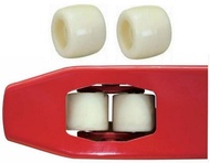 [HCM]Bánh xe nâng tay PU 80*70mm có sẵn 2 bạc đạn 6204 chất liệu pu đỏ