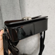 Bag Women Studio Small Square Bag Genuine Leather Shoulder Messenger Bag Baguette Patent Leather Bag