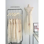 Bohemian Lace Sling Dress & Cardigan Set - Summer Women's Outfit