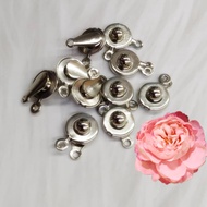 20pcs, Button Hook Clasp, Push Button Clasp, Butang Hook Clasp, Round Button Clasp, DIY Accessories 