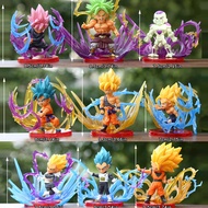 9Pcs 7cm-9cm Dragon Ball Z Figurine DBZ Son Goku Freeza Broly Vegeta WCF PVC Action Figure Statue Mo
