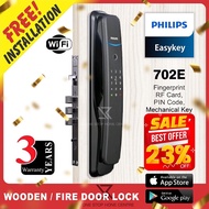 (Year End PROMO) Philips 702e Digital Lock EasyKey / Built-in Wi-Fi / Fully Auto Lock / OTP / FREE I