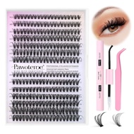 Pawotence Eyelash Extension Kit DIY280 Pieces Eyelash Cluster Eyelash Extension Kit, 9-16mm 30D40D P