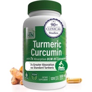 Health Thru Nutrition Turmeric Curcumin Complex 500mg Supplement | as BCM-95 Curcugreen Clinically S