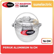 Maspion ALU Periuk Aluminium Panci Alat Masak Rantang Tempat Nasi / Lauk / Sayur / Kuah 16 cm - Silver