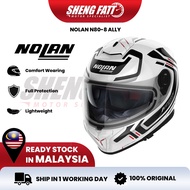 NOLAN N80-8 Ally Full Face Helmet Motor Visor Topi Keledar Keselamatan Full Face Original Superbike SIRIM Intercom
