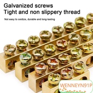WENNEYN91P Wire Connector, With Hole Screw Copper Copper Bar Terminal, Screw Connector Multi-specifi