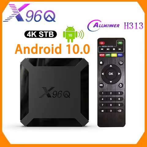 X96Q 2GB 16GB Android 10.0 TV Box Allwinner H313 Quad Core 4K 2.4G Wifi Google Player Youtube X96 1G