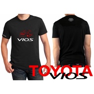 T-Shirt Toyota Vios  Black/Hitam Car/Kereta  100% Cotton Roundneck Lengan Pendek/Short Sleeve T Shir