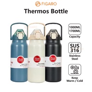 FIGARO Thermos Bottle Stainless Steel Water Bottle Insulated Bottle Tumbler Hot and Cold Thermal Bot