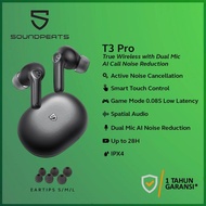 SoundPEATS T3 Pro True Wireless with Dual Mic AI Call Noise Reduction T3Pro