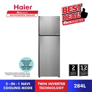 Haier Fridge HRF-318IHM 284L Inverter 2 Door Fridge / Refrigerator / Peti Sejuk 2 Pintu (Installation / Unboxing provided within JB / Skudai / Pasir Gudang / Pulai / Kulai / Ulu Tiram Area Only)