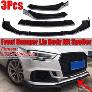 3x Car Front Bumper Lip Body Kits Spoiler Lip Diffuser Deflector Lips Protector Cover For Audi A6 C6