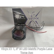 Vinyx X1 1.5 Inch Matrix Biled Purple Lens Projector Projector Stand Projector Bracket Wall Projecto