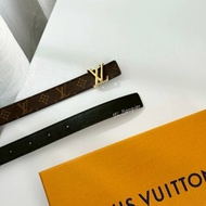 Y1979-LV Iconic 雙面原花拼黑牛皮皮帶M0431V