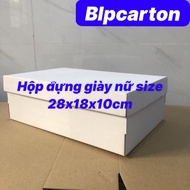 WOMEN'S SHOE BOX SIZE 28X18X10CM SET OF 20 WHITE CARTON BOXES