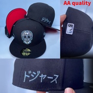 AA quality men's baseball cap, fitted cap, New Era Los Angeles Dodgers 59FIFTY, skull embroidered st