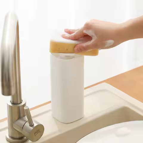 400ML Makeup Remover Nail Bottle Empty Press Pump Dispenser Plastic Polish Remover Cleaner Portable 