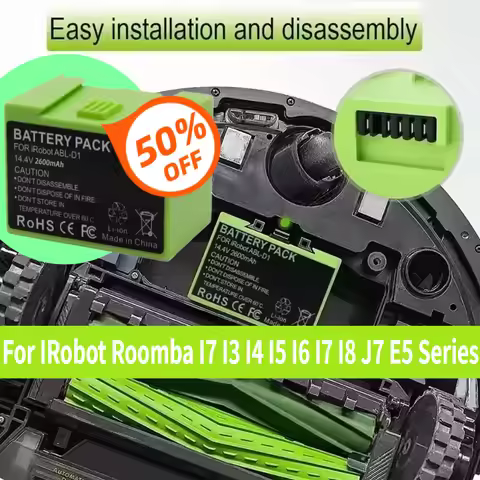 For IRobot Roomba I7 Replacement Battery 12800mAh 14.4V for I3 I4 I5 I6 I7 I8 J7 E5 Series Vacuum Cl