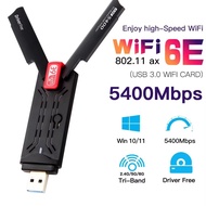 AX5400 Wifi 6E Usb 3.0 Adapter 5Ghz/2.4G/6G Antenna Wi fi 6 802.11AX PC Ethernet Wireless Network