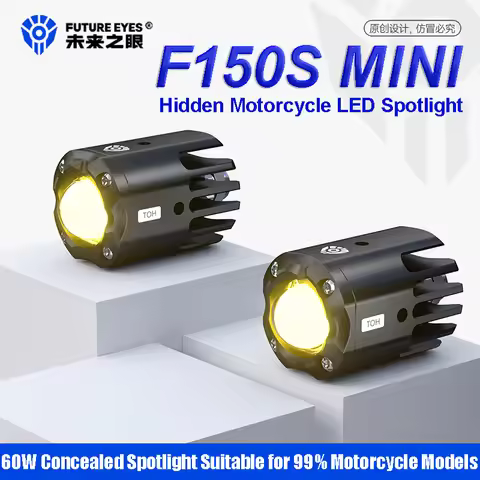 FUTURE EYES F150S-mini Hidden Motorcycle Spotlight LED Lights Mini Spotlight Driving Light Superbrig
