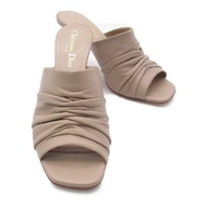 Dior 日間露跟高跟鞋 KCB828VCA18U36 皮革米色全新女用尺寸 37