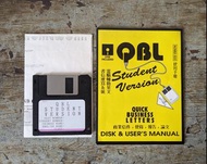 《80年代DOS軟體》QBL 電腦輔助英文書信速寫系統（適用：IBM PC XT/AT 、記憶體：512K、Student Version 、Quick Business Letters ）—古物舊貨、懷舊古道具、復古擺飾、早期民藝、古董科技、電腦軟體收藏