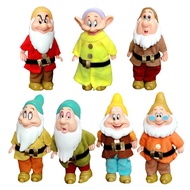 Snow White and the Seven Dwarfs Toy Set of 7 Dwarfs Action Figure Doll Wear Off Dress Kids Toys for 