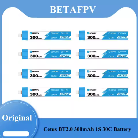 BETAFPV Cetus BT2.0 300mAh 1S 30C Battery for cetus/cetus lite 8pcs for FPV