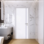 VERNO Official WELLINGTAN ประตู uPVC Profile เซาะร่องเส้นสีน้ำเงิน รุ่น WN1 ขนาด 70x200 ซม. สีขาว