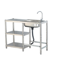 WEIAIBLD Stainless Kitchen Table With Sink 2023 Sink Stainless For Kitchen Table Kitchen Rack Stainl