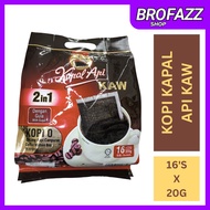 KOPI KAPAL API Kaw 2 in 1 Uncang Kopi Campuran Coffee Mix Dengan Gula  16's x 14g