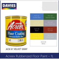 □▦Davies Acreex Rubberize Floor Paint Velvet Gray 1 Liter