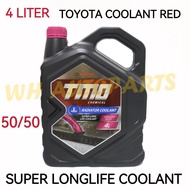 TOYOTA SUPER LONGLIFE COOLANT TMO RED COLOR CHEMICAL 4LITER 50/50 08889-80090