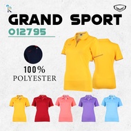 💥ลดโหดลดเพิ่ม15%!💥 เสื้อโปโลหญิงสีล้วน GRAND SPORT GRANDSPORT แกรนด์สปอร์ต แกรนด์ สปอร์ต รุ่น 012795 12-795 S1 แท้100%