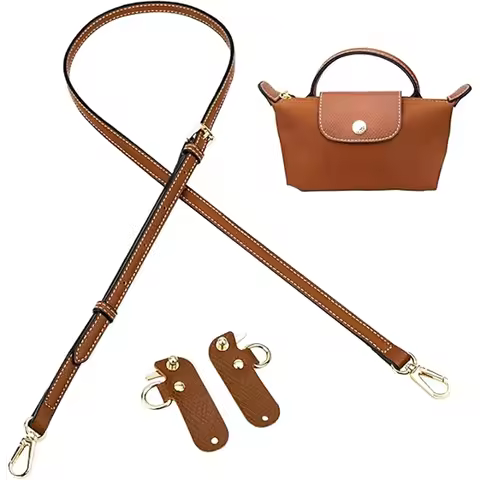 Leather Bag Shoulder Strap Replacement Crossbody Adjustable Conversion Kit Fit for Longchamp Mini Po