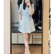[M-3XL] ชุดเซ็ททรงสูทผู้หญิง 2 ชิ้น เสื้อ+กระโปรงกางเกง เดรสใส่ไปทำงาน ชุดสองชิ้นชุดเดรสสไตล์ฝรั่งเศ