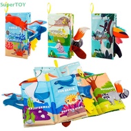SUPERTOY Baby Books Toys, Baby Books 0-6 Months, Touch And Feel Cloth Crinkle Soft Books, Toys For 0