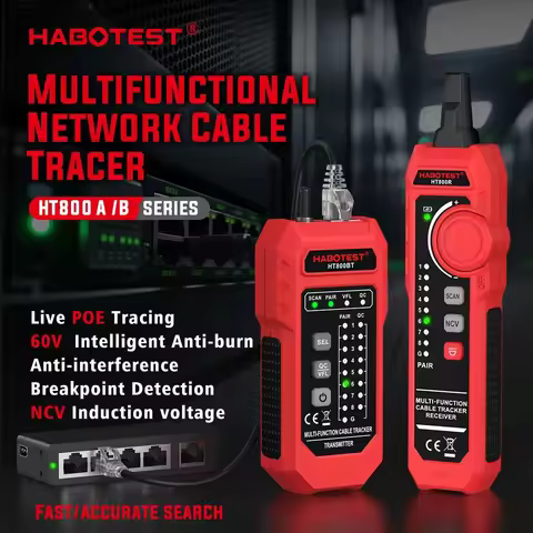 HT800A/B RJ11 RJ45 Cable Tracker Network Wire Checker Cable Tester Cat5 Cat6 Test Network Tool Netwo