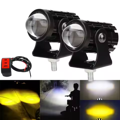 LED Spotlight With lens For motorcycles Headlights Car Headlamp Fog lamp Additional Spotlight Work l