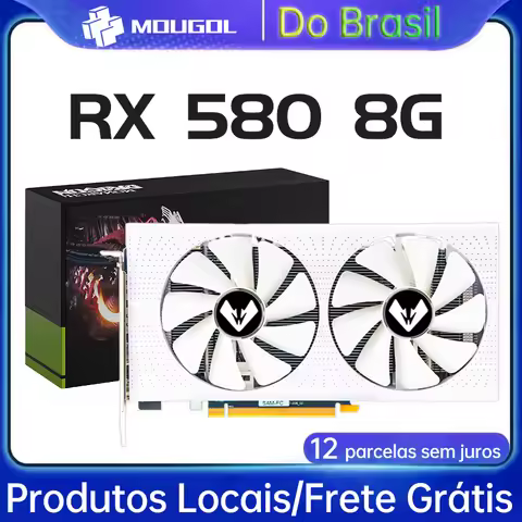 MOUGOL AMD Radeon RX580 Gaming Graphics Card RX 580 for Desktop Computer Components Video Entrega Lo