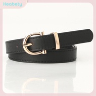 Heabety🎀 เข็มขัดหนังสำหรับผู้หญิง เข็มขัดหนังสีดำสีน้ำตาลสีเขียวเข็มขัดชุดเดรสผู้หญิงกางเกงเข็มขัดเอ