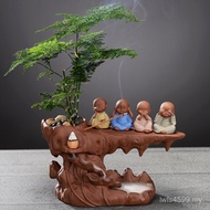 New Incense Alpine Flowing Water Four Non-Sandalwood Backflow Incense Little Monk Incense Burner Orn