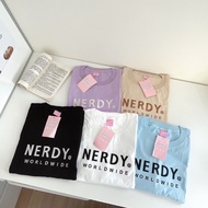 S247 oversize T-Shirt Cotton Fabric Embroidered With nerdy