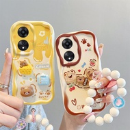 Phone Back Case For Oppo A58 A58X 5G Luxury Fashion Cute Cartoon Puppy Dog Soft Silicone Phone Cases