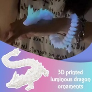 Luminous 3D Printed Dragon Glow in the Dark Flying Office Articulated Wing Gift Rotating Egg Y8d9