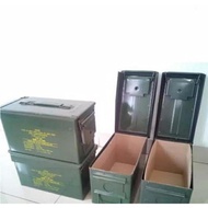 Kotak Bekas Amunisi Kotak Bekas PeluruKotak Peluru Kaleng Bahan Plat Besi - Tool Box Perkakas