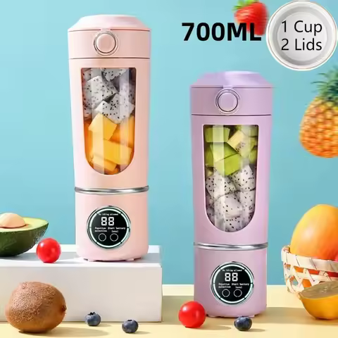 New Portable Juice Maker Blender for Shakes Smoothies 700ML Multiple Colors 12-Blades Fast Mixing 2 