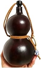 LGFSM Wine Gourd With Wine With Water Portable Portable Boutique Lacquer Wenwan Hand-carved Copper Inlaid Wine Bottle Small Hip Flask Decoration Liquor Wine Yellow Wine A Pound Full Handmade Wine Fair